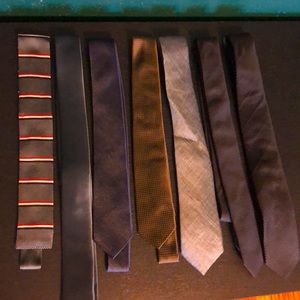 DESIGNER SKINNY TIE LOT 7 items THOM BROWNE PAUL SMITH BOSS HELMUT LANG RAG&BONE